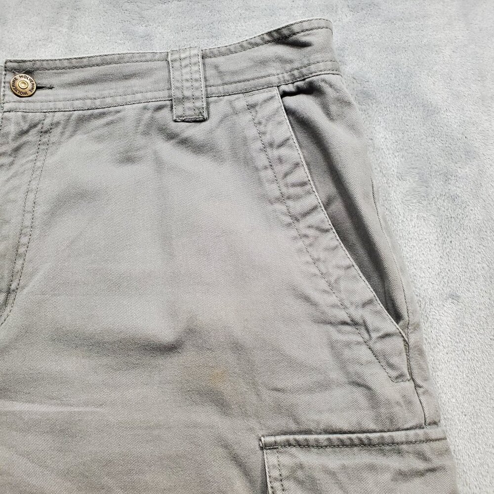 Wolverine Flat Front Dark Wash Cargo Shorts Gray 6 Pockets Men Size 38 - Picture 4 of 11